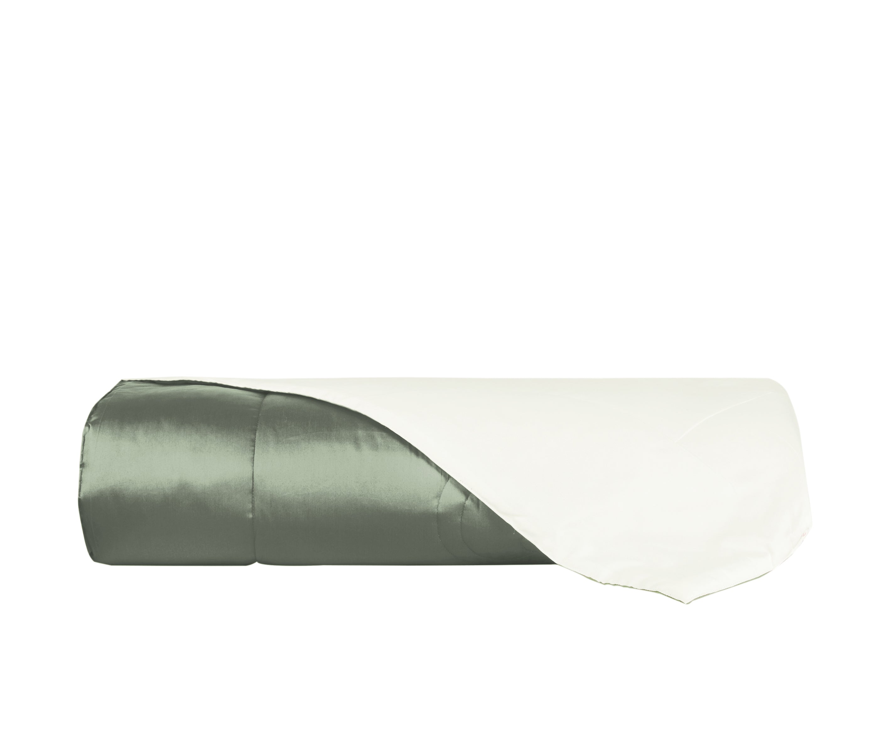 Plaid Arredo  140 x 180 cm in Raso di puro cotone Verde Chiaro