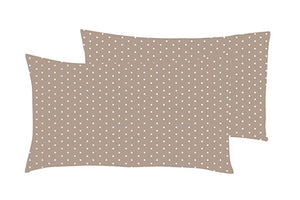 Set copripiumino federe bifaccia doubleface parure copripiumino stampa digitale 100% cotone Made in Italy POIS BIANCHI SU TROTORA