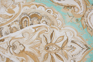 Set 2 federe coppia di federe bifaccia doubleface stampa digitale 100% cotone Made in Italy PAISLEY VERDE
