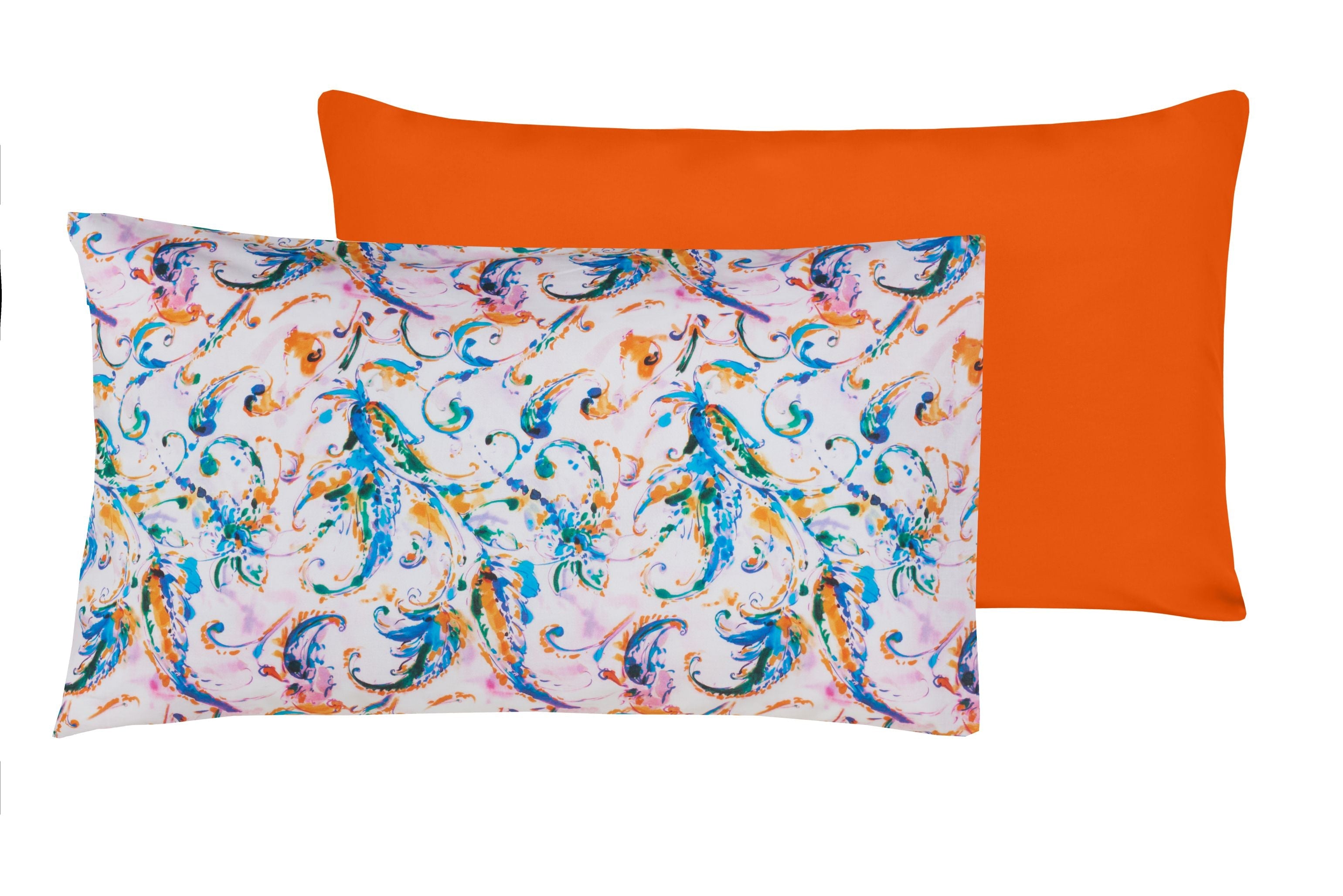 Completo letto lenzuola federe bifaccia double face stampa digitale in cotone made in italy PAISLEY MULTICOLOR