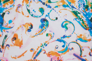 Set 2 federe coppia di federe bifaccia doubleface stampa digitale 100% cotone Made in Italy PAISLEY MULTICOLOR