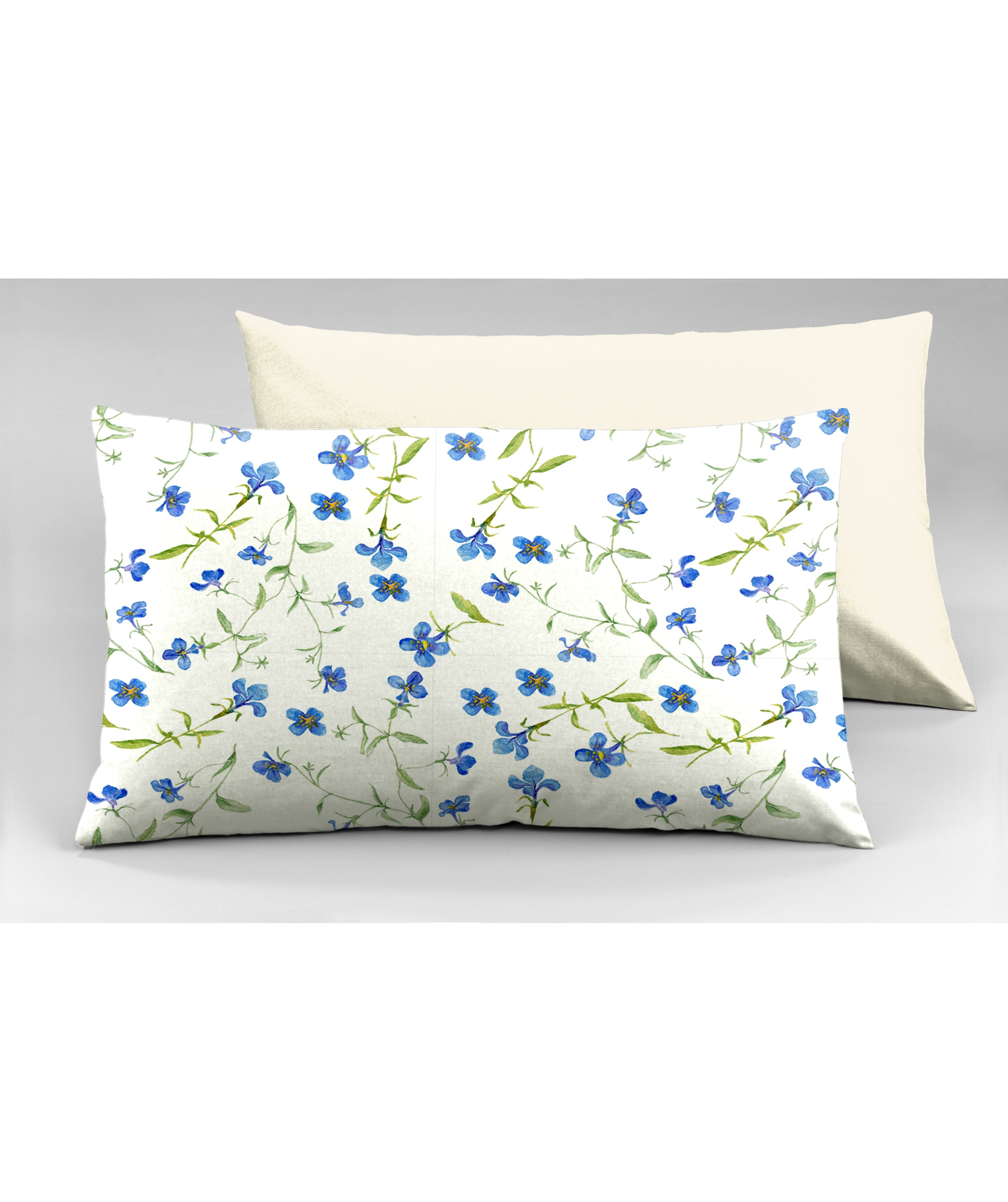 Completo letto lenzuola federe bifaccia double face stampa digitale in cotone made in italy RICORDI/PANNA