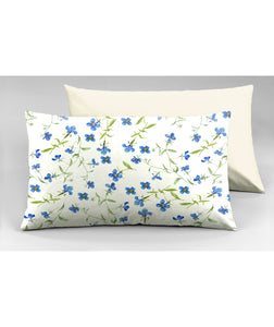 Completo letto lenzuola federe bifaccia double face stampa digitale in cotone made in italy RICORDI/PANNA