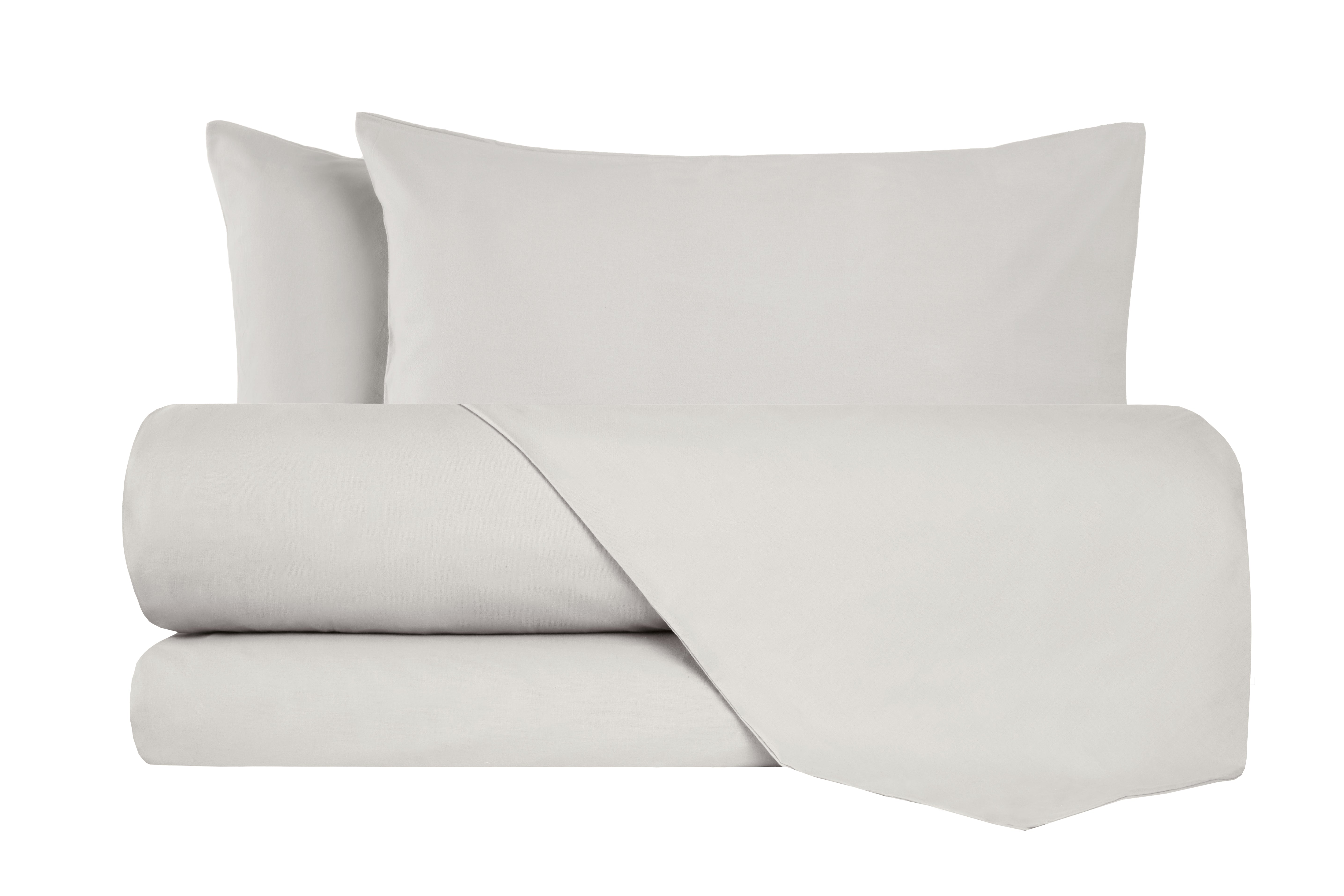Completo letto lenzuola flanella caldo cotone 100% cotone Made in Italy PANNA