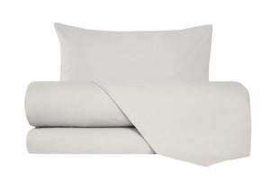 Completo letto lenzuola flanella caldo cotone 100% cotone Made in Italy PANNA