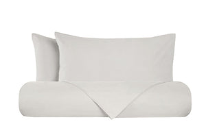 Set Letto federe parure Letto flanella caldo cotone 100% cotone Made in Italy PANNA