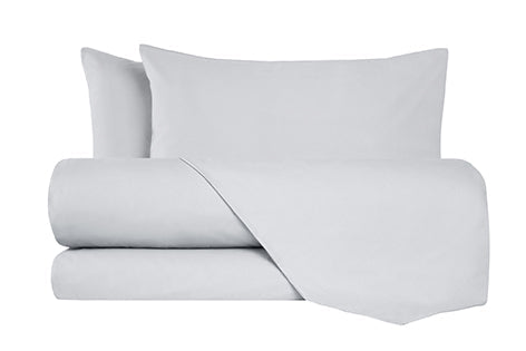Completo letto lenzuola flanella caldo cotone 100% cotone Made in Italy BIANCO