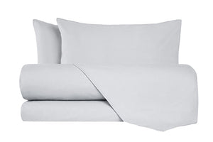 Completo letto lenzuola flanella caldo cotone 100% cotone Made in Italy BIANCO