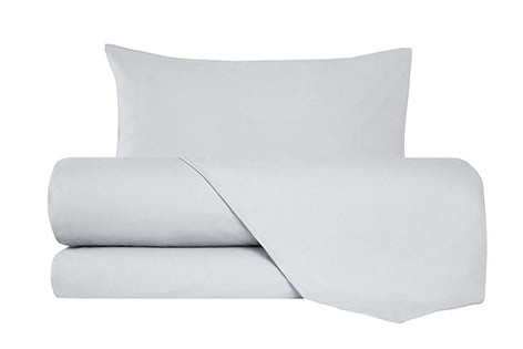 Completo letto lenzuola flanella caldo cotone 100% cotone Made in Italy BIANCO
