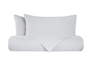 Set copripiumino federe parure copripiumino flanella caldo cotone 100% cotone Made in Italy BIANCO