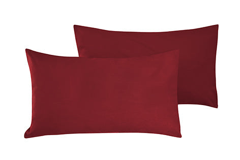Coppia di federe Set di 2 federe copricuscino guanciale Letto in flanella caldo cotone 100% cotone Made in Italy BORDEAUX