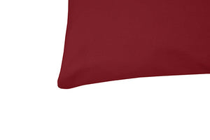 Coppia di federe Set di 2 federe copricuscino guanciale Letto in flanella caldo cotone 100% cotone Made in Italy BORDEAUX