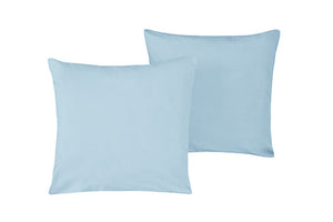 Coppia di federe Set di 2 federe copricuscino guanciale Letto in flanella caldo cotone 100% cotone Made in Italy CELESTE