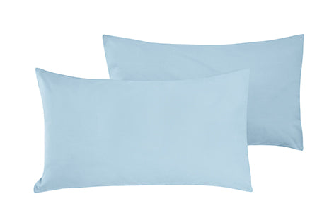 Coppia di federe Set di 2 federe copricuscino guanciale Letto in flanella caldo cotone 100% cotone Made in Italy CELESTE