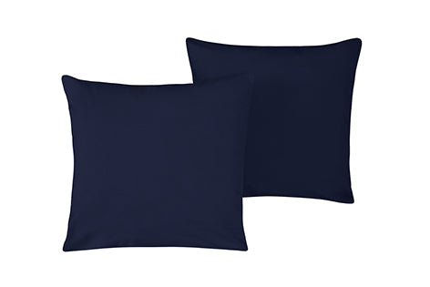 Coppia di federe Set di 2 federe copricuscino guanciale Letto in flanella caldo cotone 100% cotone Made in Italy BLU NOTTE