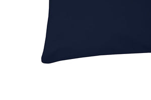 Coppia di federe Set di 2 federe copricuscino guanciale Letto in flanella caldo cotone 100% cotone Made in Italy BLU NOTTE