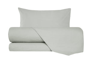Completo letto lenzuola flanella caldo cotone 100% cotone Made in Italy  GRIGIO PERLA