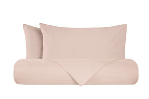 Set copripiumino federe parure copripiumino flanella caldo cotone 100% cotone Made in Italy ROSA