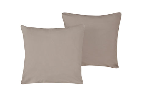 Coppia di federe Set di 2 federe copricuscino guanciale Letto in flanella caldo cotone 100% cotone Made in Italy TORTORA