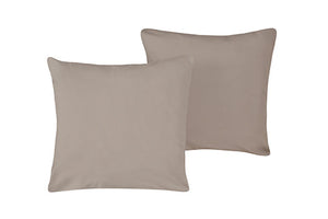 Coppia di federe Set di 2 federe copricuscino guanciale Letto in flanella caldo cotone 100% cotone Made in Italy TORTORA