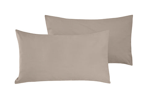 Coppia di federe Set di 2 federe copricuscino guanciale Letto in flanella caldo cotone 100% cotone Made in Italy TORTORA