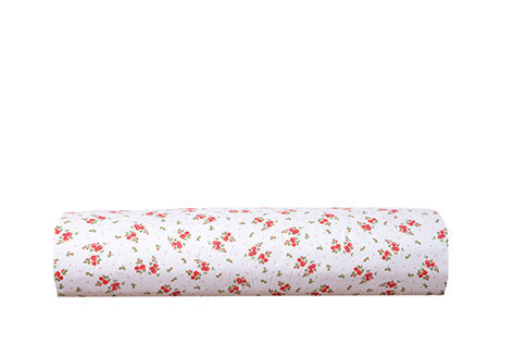 Completo letto lenzuola in cotone made in italy FIORELLINI ROSSI