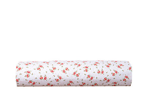 Completo letto lenzuola in cotone made in italy FIORELLINI ROSSI