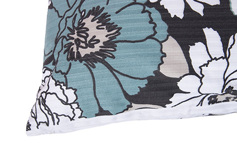 Completo letto lenzuola in cotone made in italy PEONIE BLU