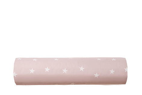 Completo letto lenzuola in cotone made in italy STELLINE BIANCHE SU FONDO ROSA
