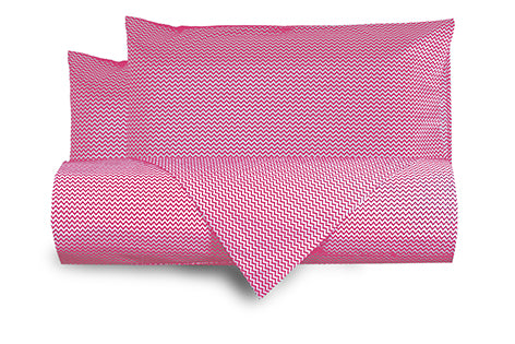 Set copripiumino federe parure copripiumino stampa digitale 100% cotone Made in Italy ZIG ZAG LIPSTICK