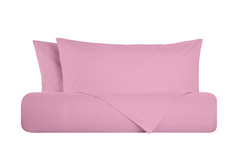 Set copripiumino federe parure copripiumino 100% cotone Made in Italy ROSA