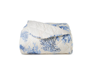 Trapuntino leggero copriletto in cotone imbottitura 100 GR Made in Italy CORALLI BLU