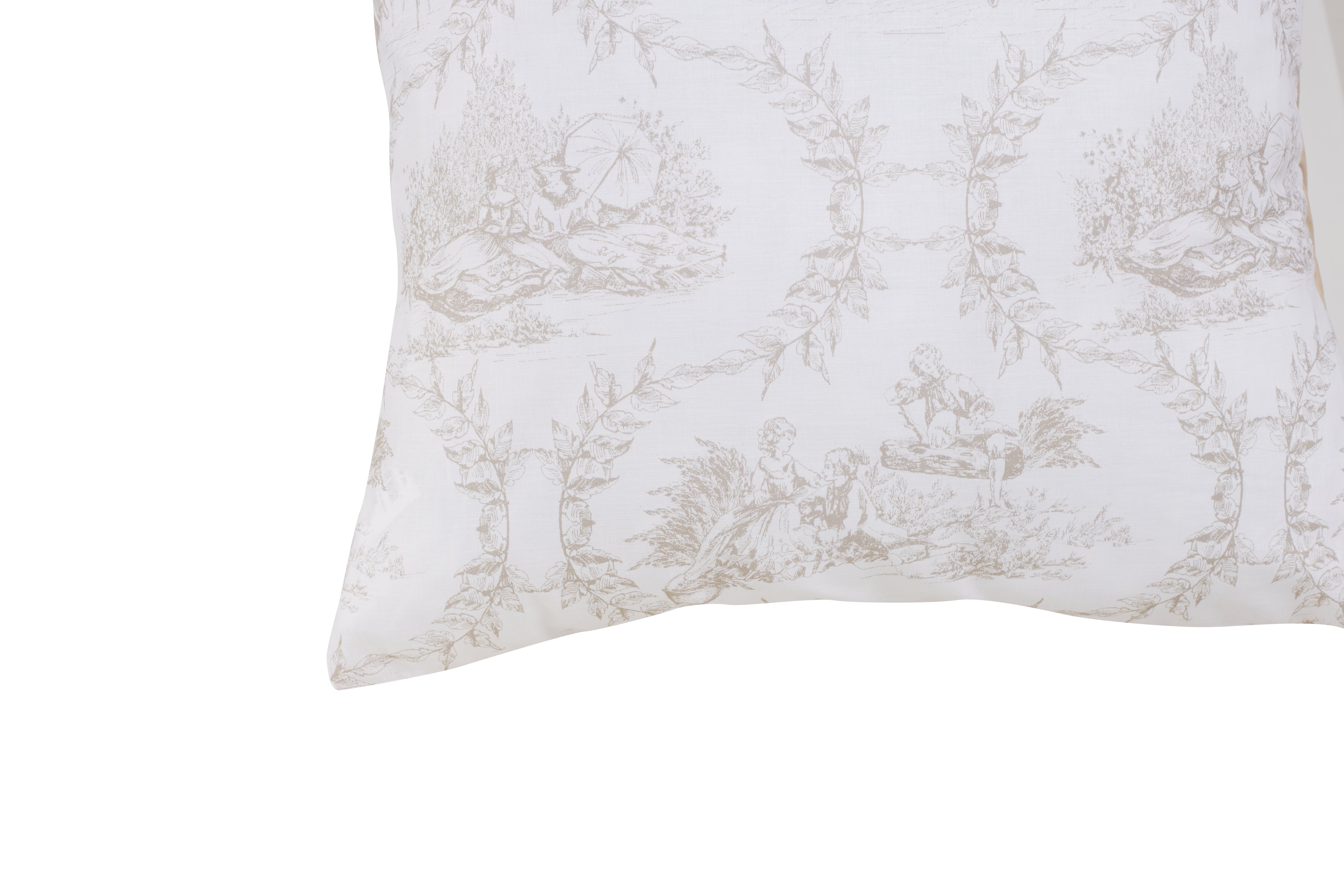 Set 2 federe coppia di federe stampa digitale 100% cotone Made in Italy Toile De Jouy Camargue