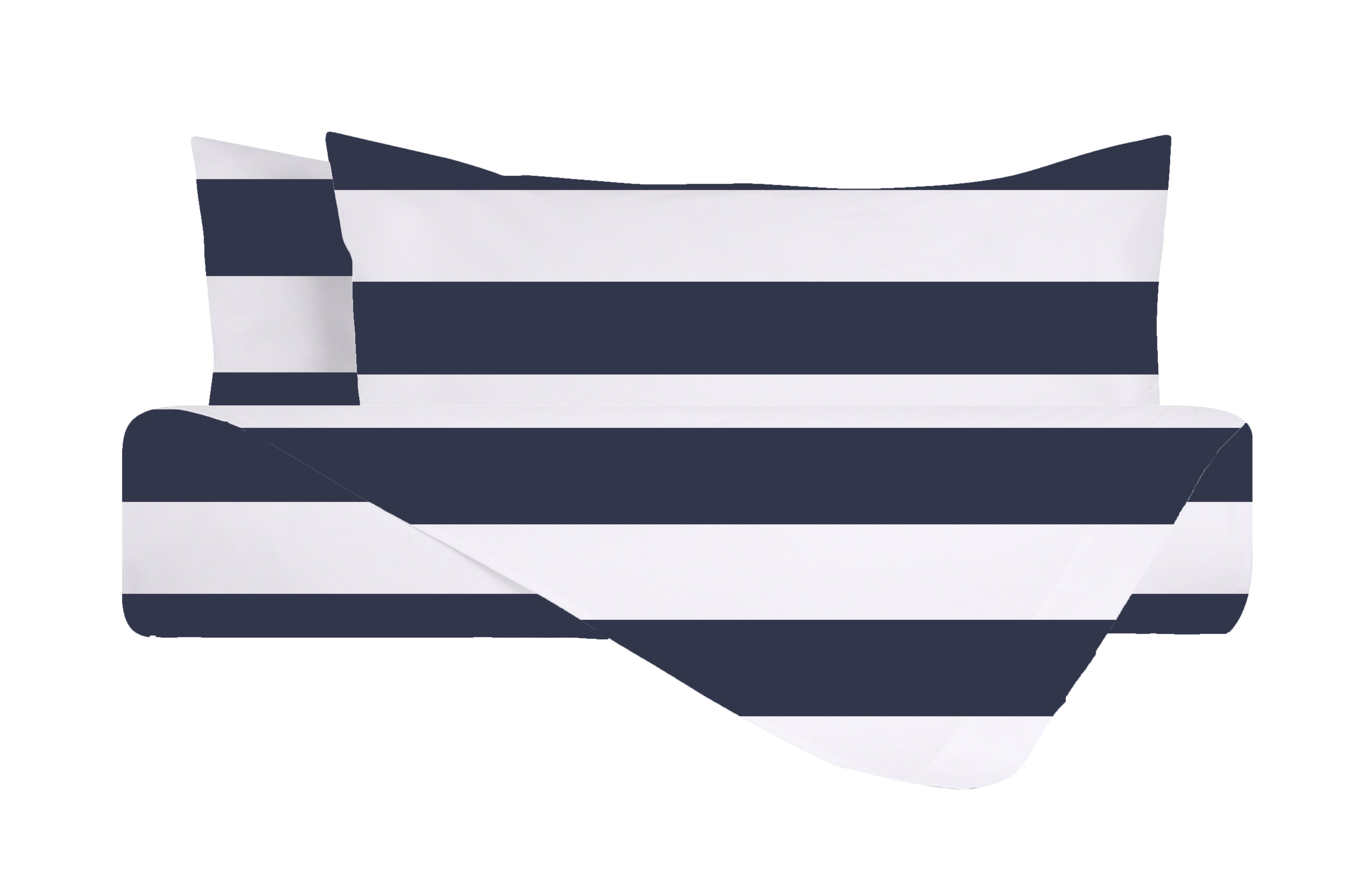 Set copripiumino federe parure copripiumino stampa digitale 100% cotone Made in Italy RIGA MAXI BLU