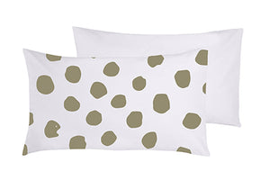 Set 2 federe coppia di federe bifaccia doubleface stampa digitale 100% cotone Made in Italy DOT MAXI TORTORA