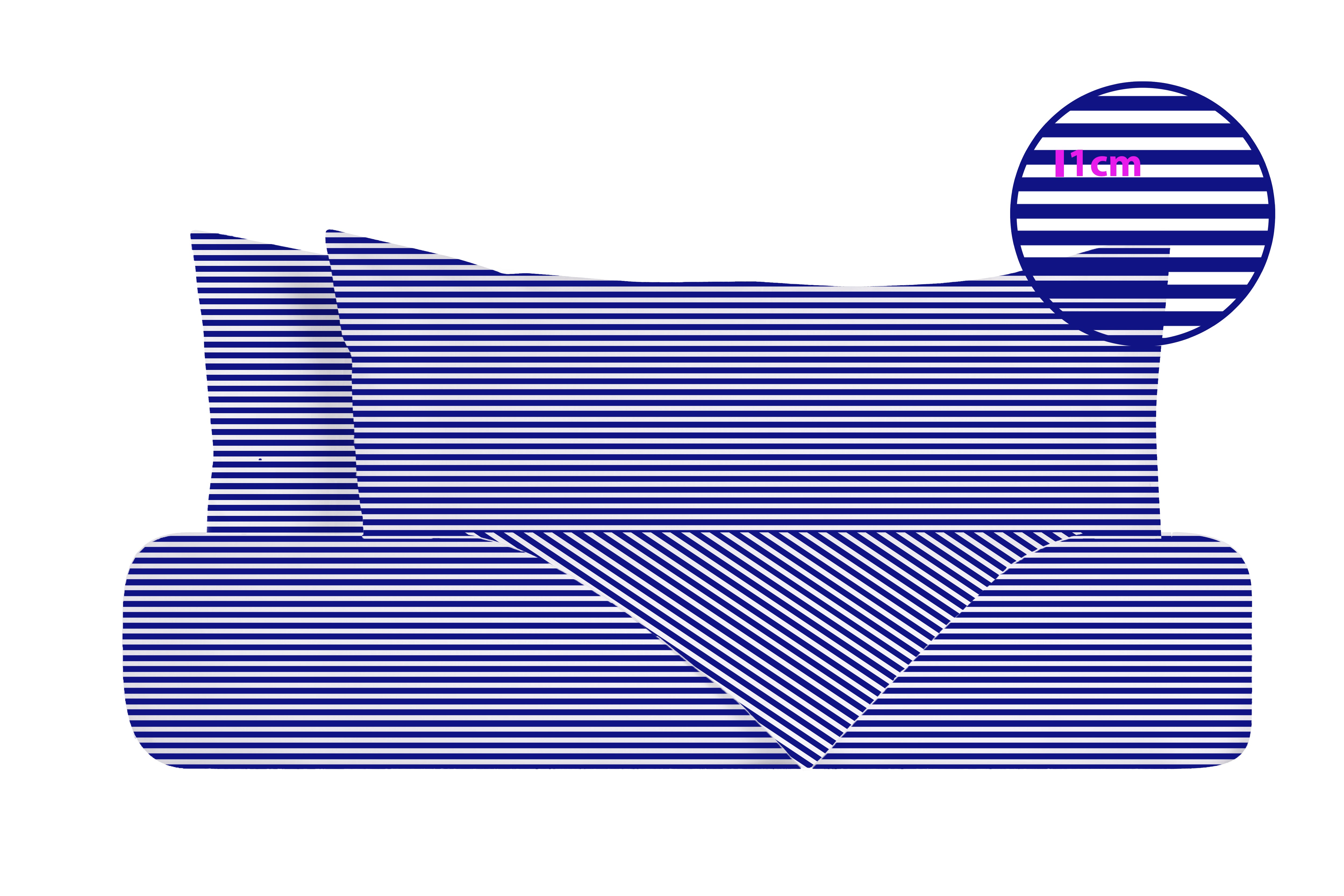 Set copripiumino federe parure copripiumino stampa digitale 100% cotone Made in Italy RIGA BLU