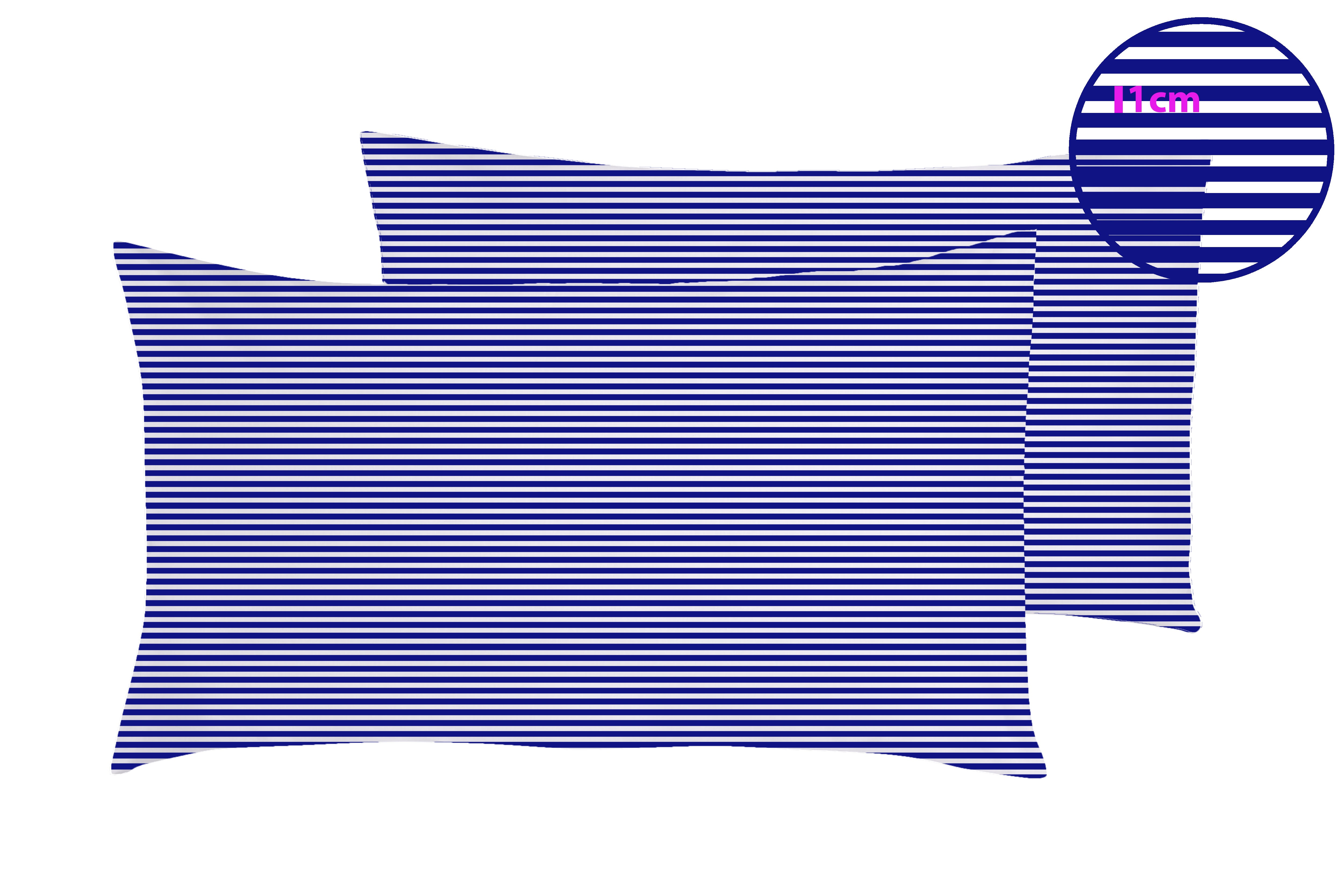 Set 2 federe coppia di federe stampa digitale 100% cotone Made in Italy RIGA BLU