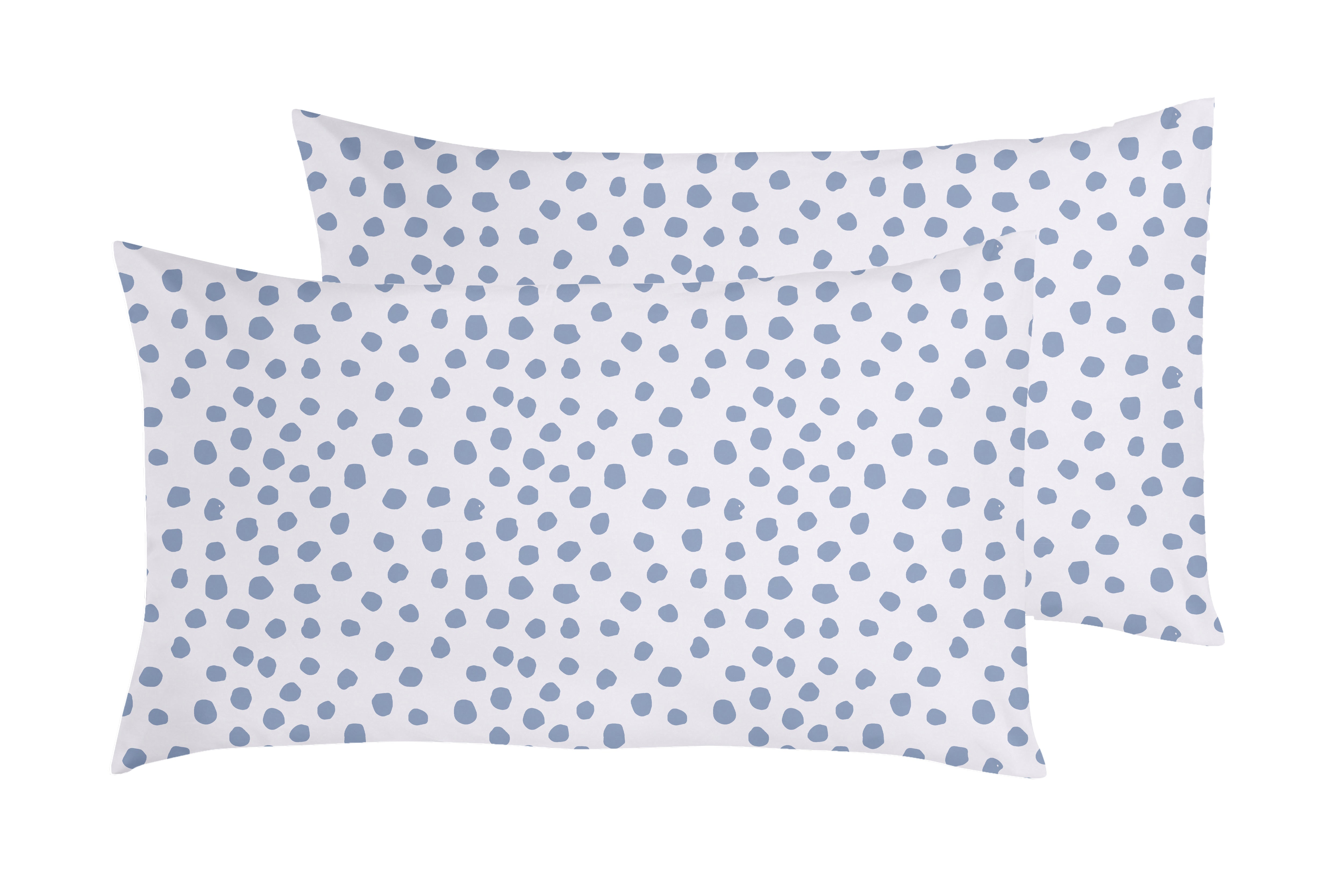 Set copripiumino federe parure copripiumino stampa digitale 100% cotone Made in Italy DOT MINI CELESTE