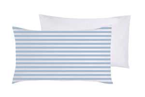 Set copripiumino federe bifaccia doubleface parure copripiumino stampa digitale 100% cotone Made in Italy RIGA MINI CELESTE