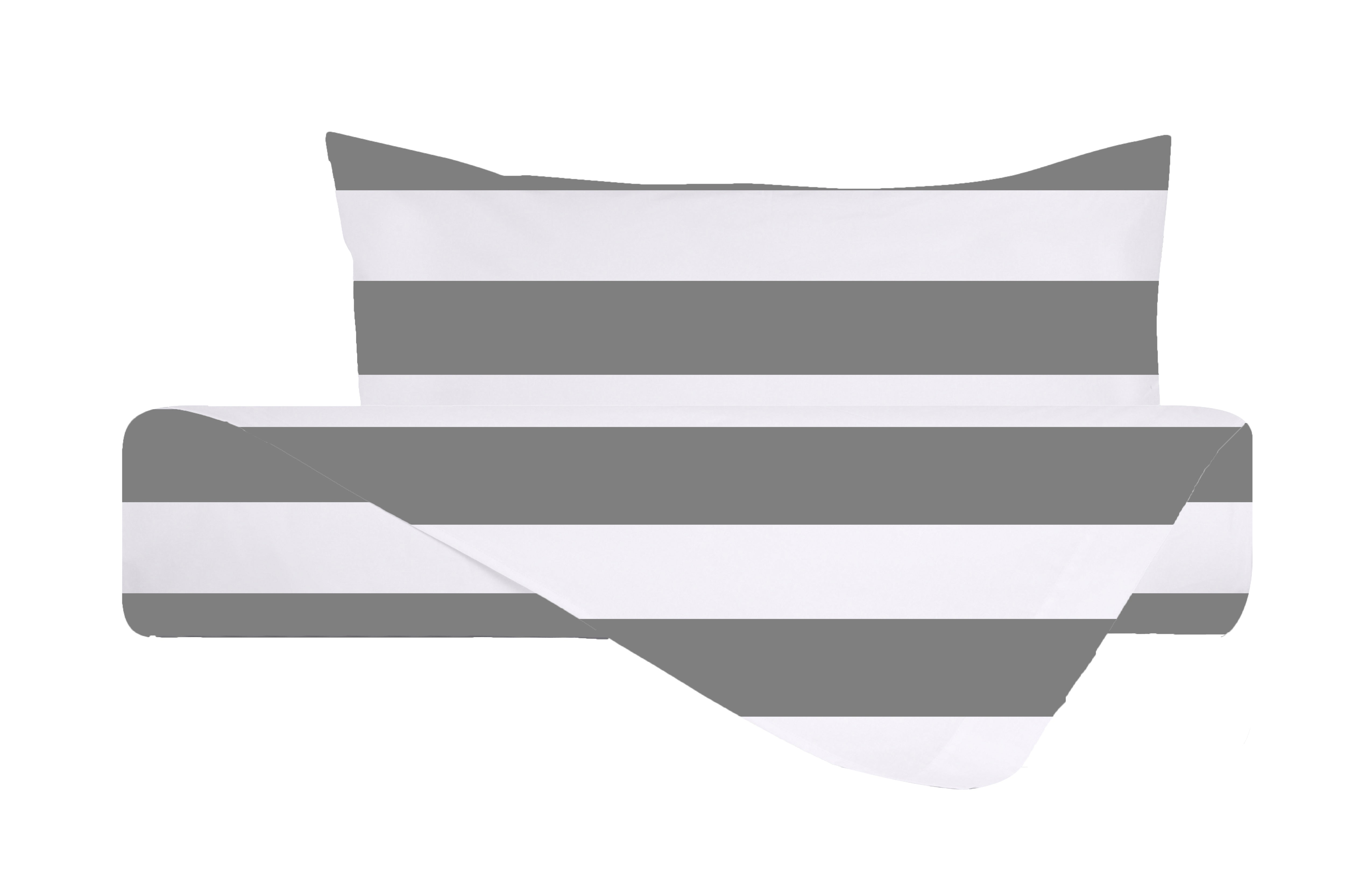 Set copripiumino federe parure copripiumino stampa digitale 100% cotone Made in Italy RIGA MAXI GRIGIO