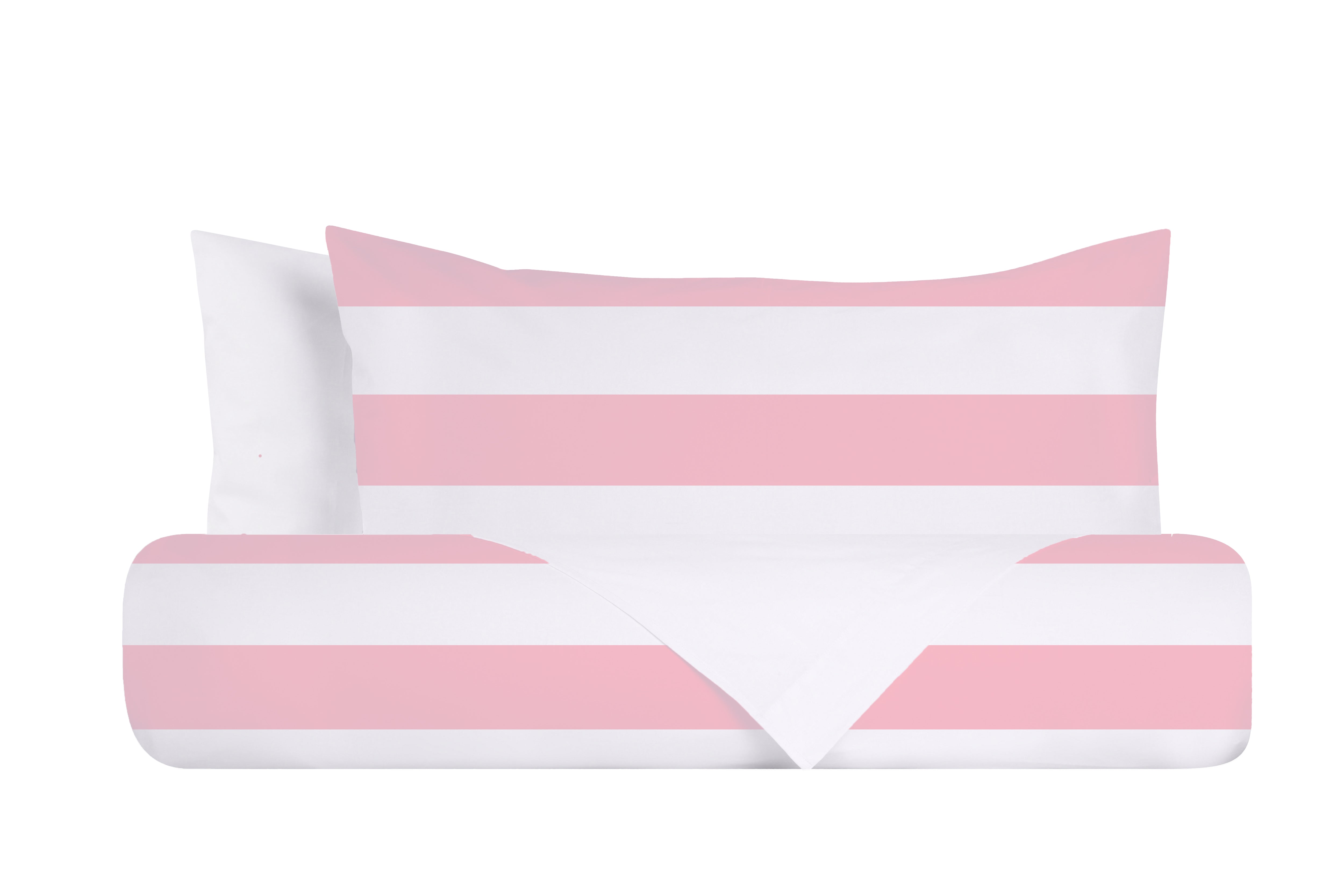 Set copripiumino federe bifaccia doubleface parure copripiumino stampa digitale 100% cotone Made in Italy RIGA MAXI ROSA