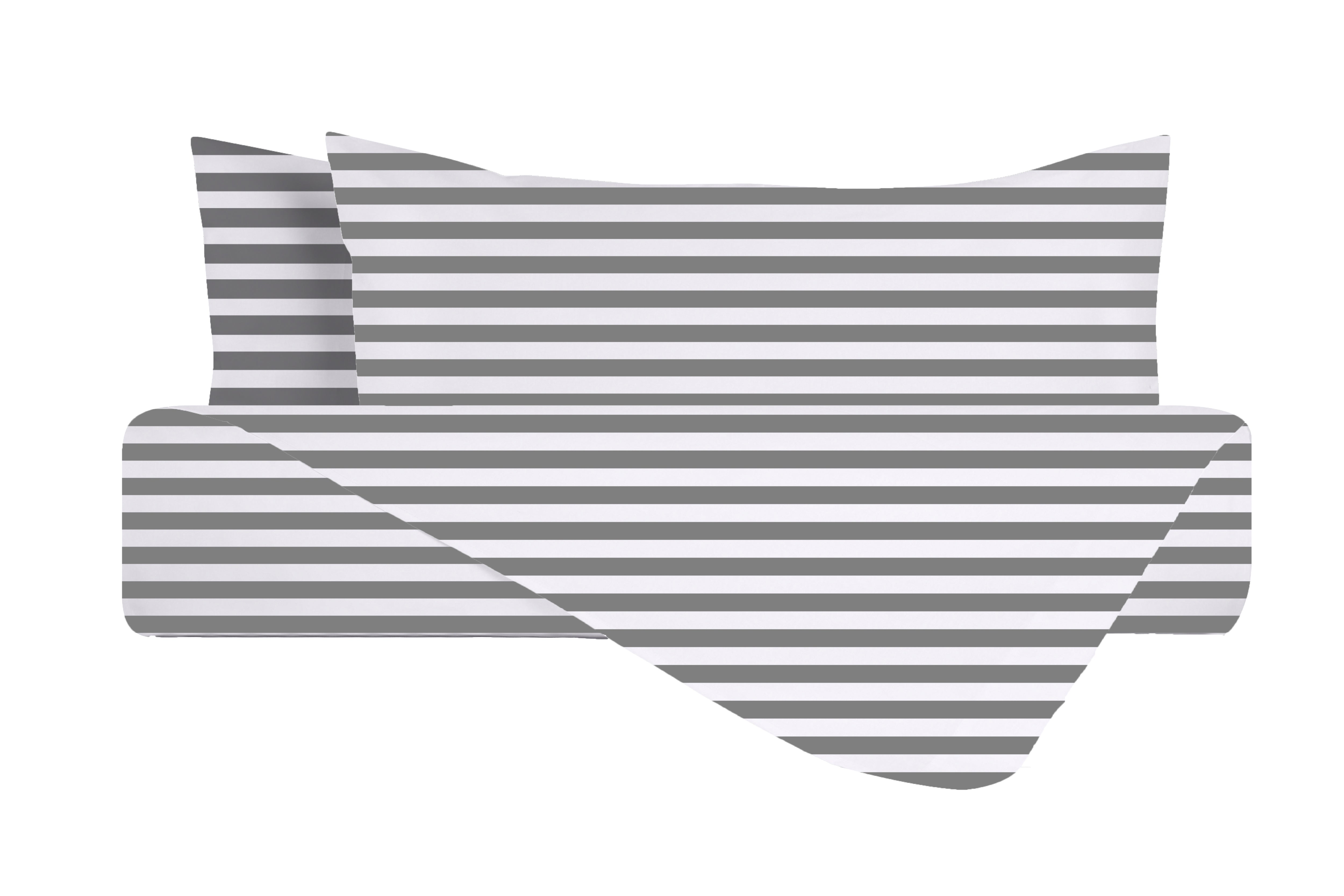 Set copripiumino federe parure copripiumino stampa digitale 100% cotone Made in Italy RIGA MINI GRIGIO