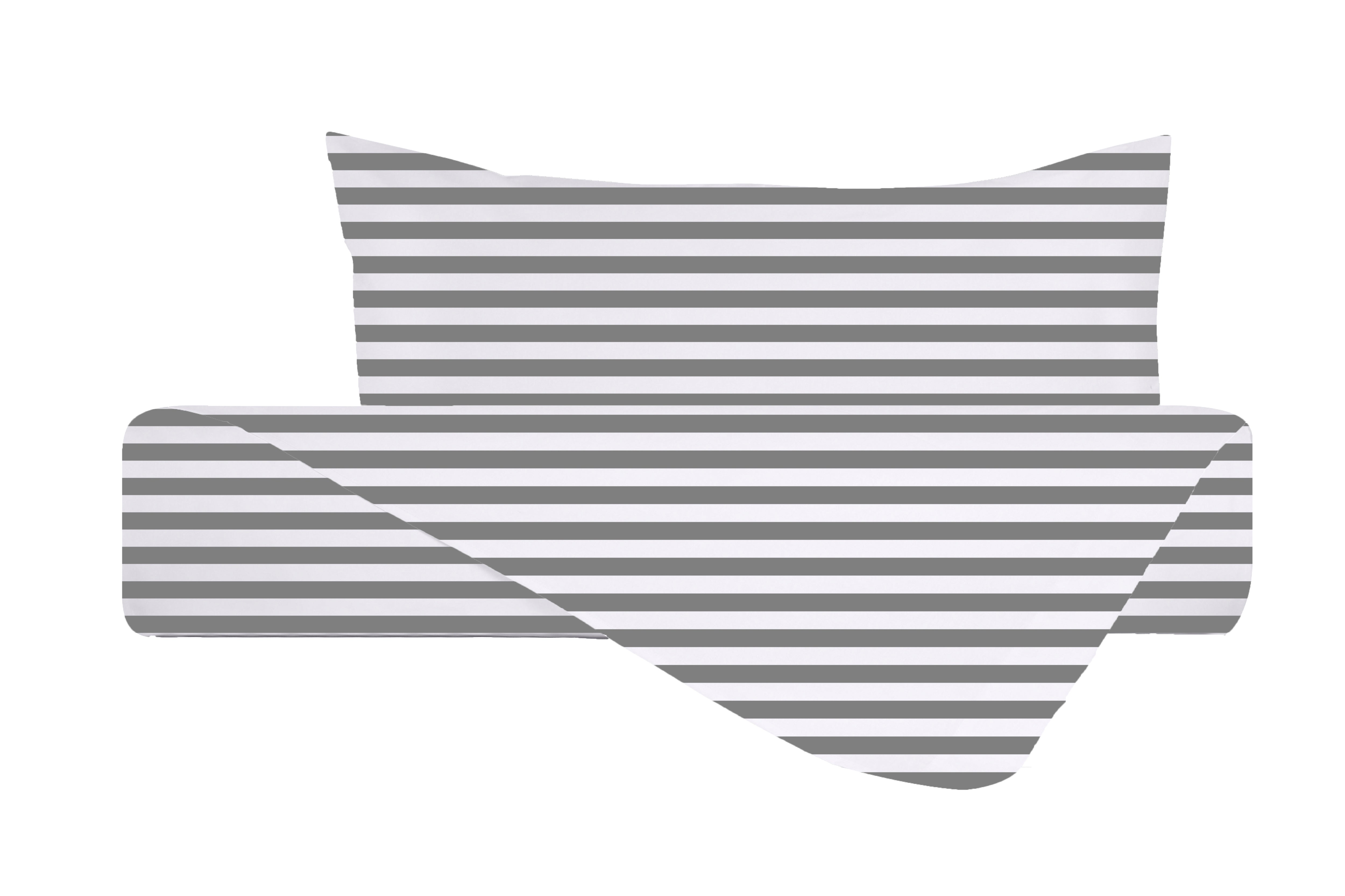 Set copripiumino federe parure copripiumino stampa digitale 100% cotone Made in Italy RIGA MINI GRIGIO