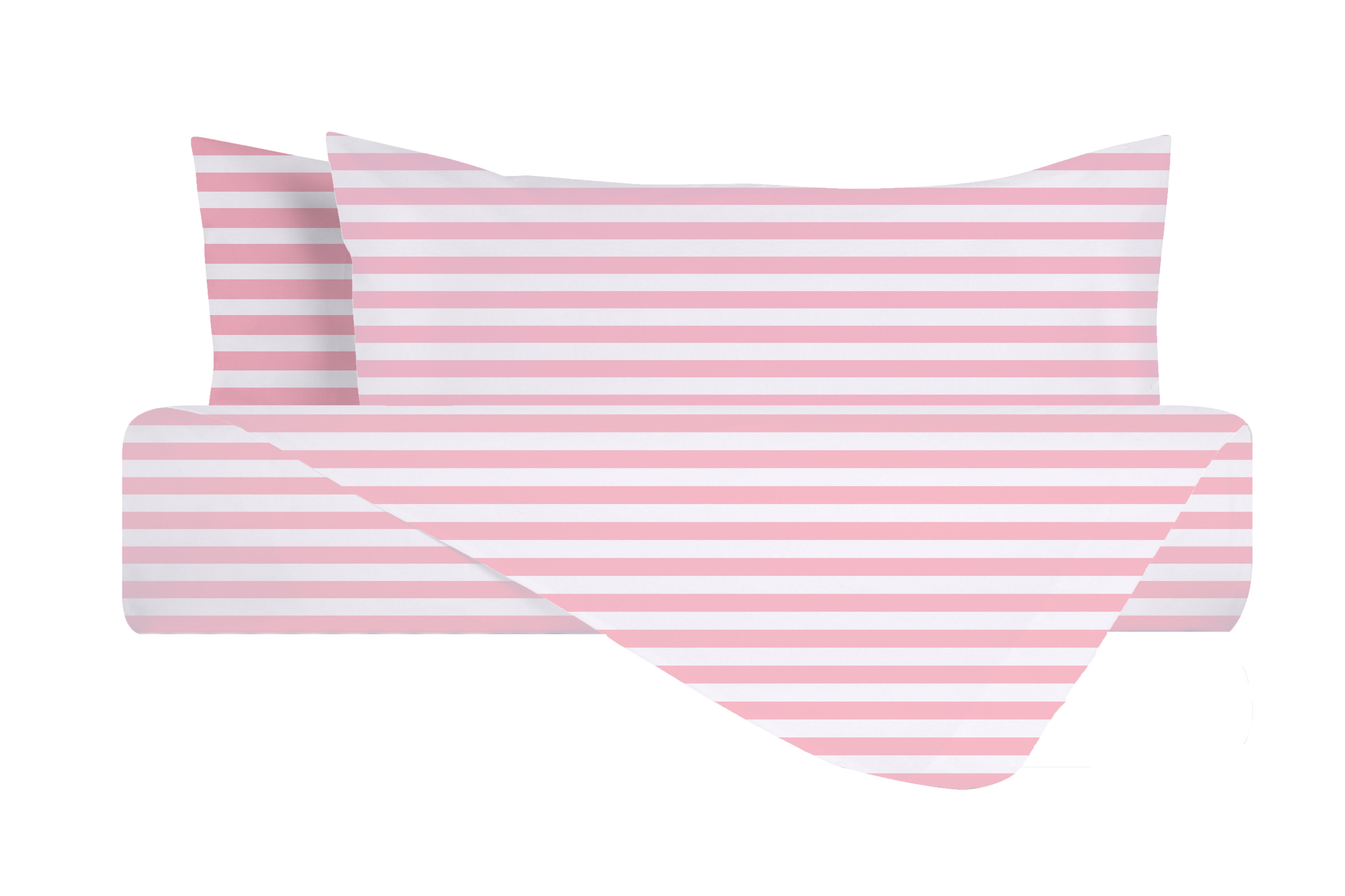 Set copripiumino federe parure copripiumino stampa digitale 100% cotone Made in Italy RIGA MINI ROSA