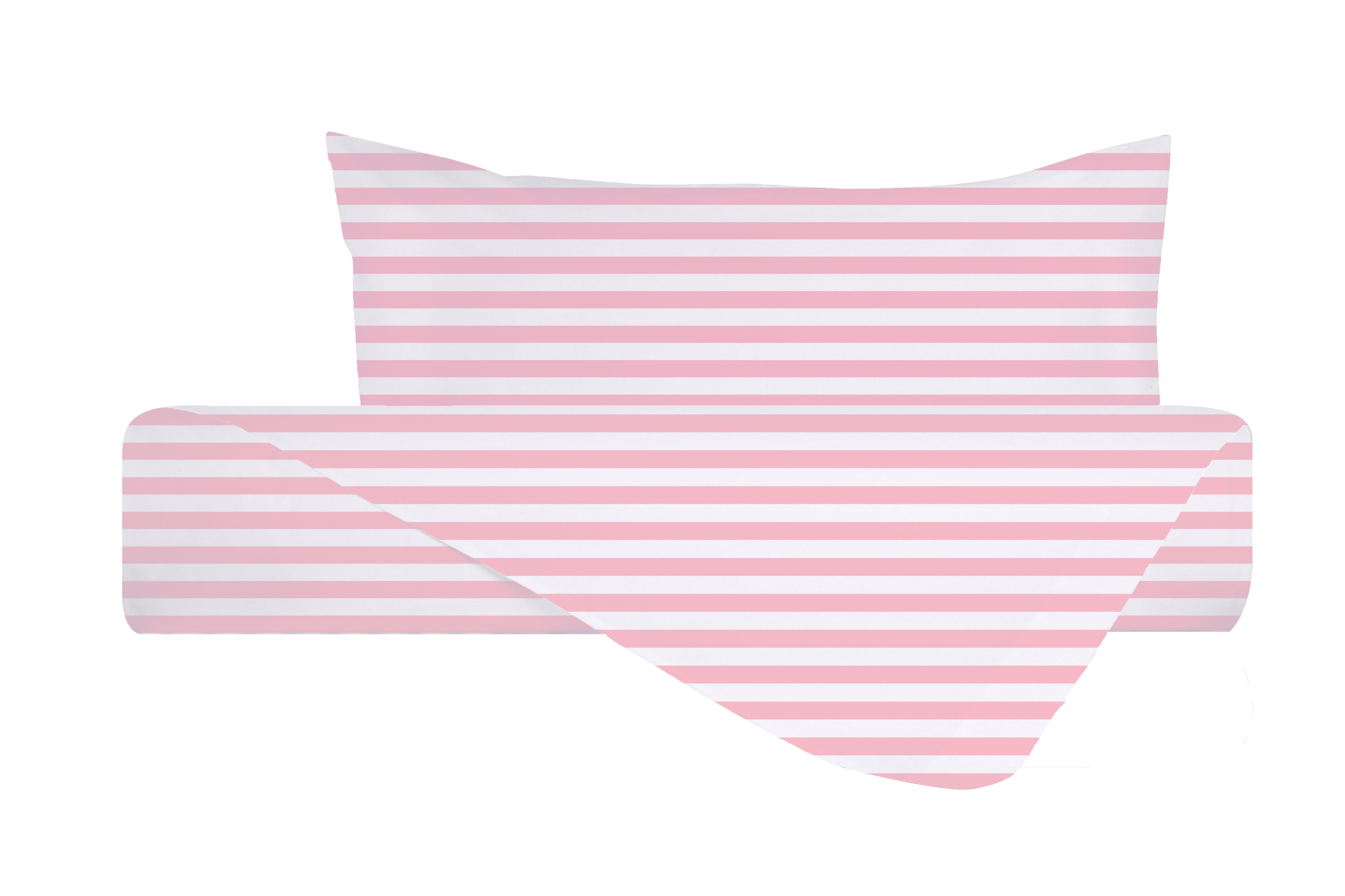 Set copripiumino federe parure copripiumino stampa digitale 100% cotone Made in Italy RIGA MINI ROSA