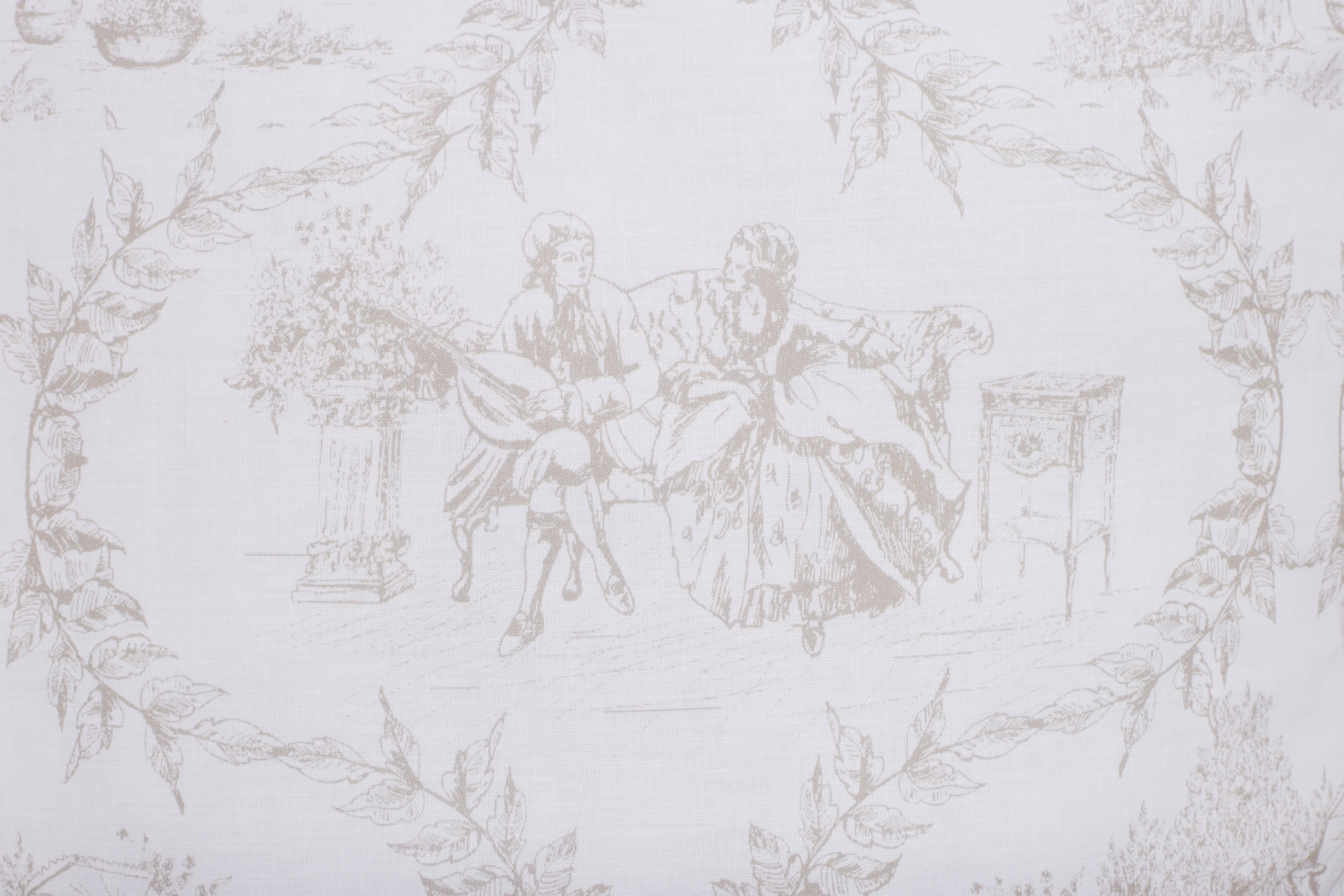 Completo letto lenzuola federe stampa digitale in cotone made in italy TOILE DE JOUY CAMARGUE