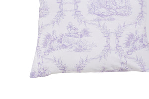 Set copripiumino federe parure Copripiumino eleganti fantasie stampa digitale 100% cotone Made in Italy TROILE DE JOUY VIOLETTA