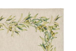 Set di 2 tovagliette americane colazione coppia tovagliette 35 X 50 CM in misto lino stampa floreale fiori  morbide resistenti eleganti made in italy ULIVO - Vanita di raso