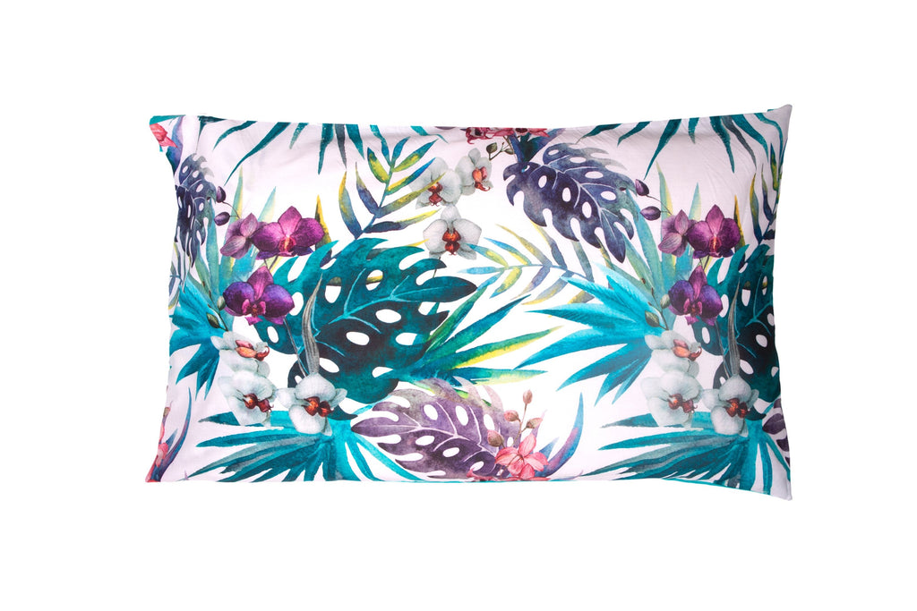 Set 2 federe coppia di federe stampa digitale cotone Made in Italy MALDIVE - Vanita di raso