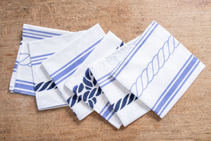 Set di 6 tovaglioli da tavola in stoffa 45 x 45 CM 100% cotone stampa digitale dai colori vivi ed intensi lavabili in lavatrice made in Italy NODI